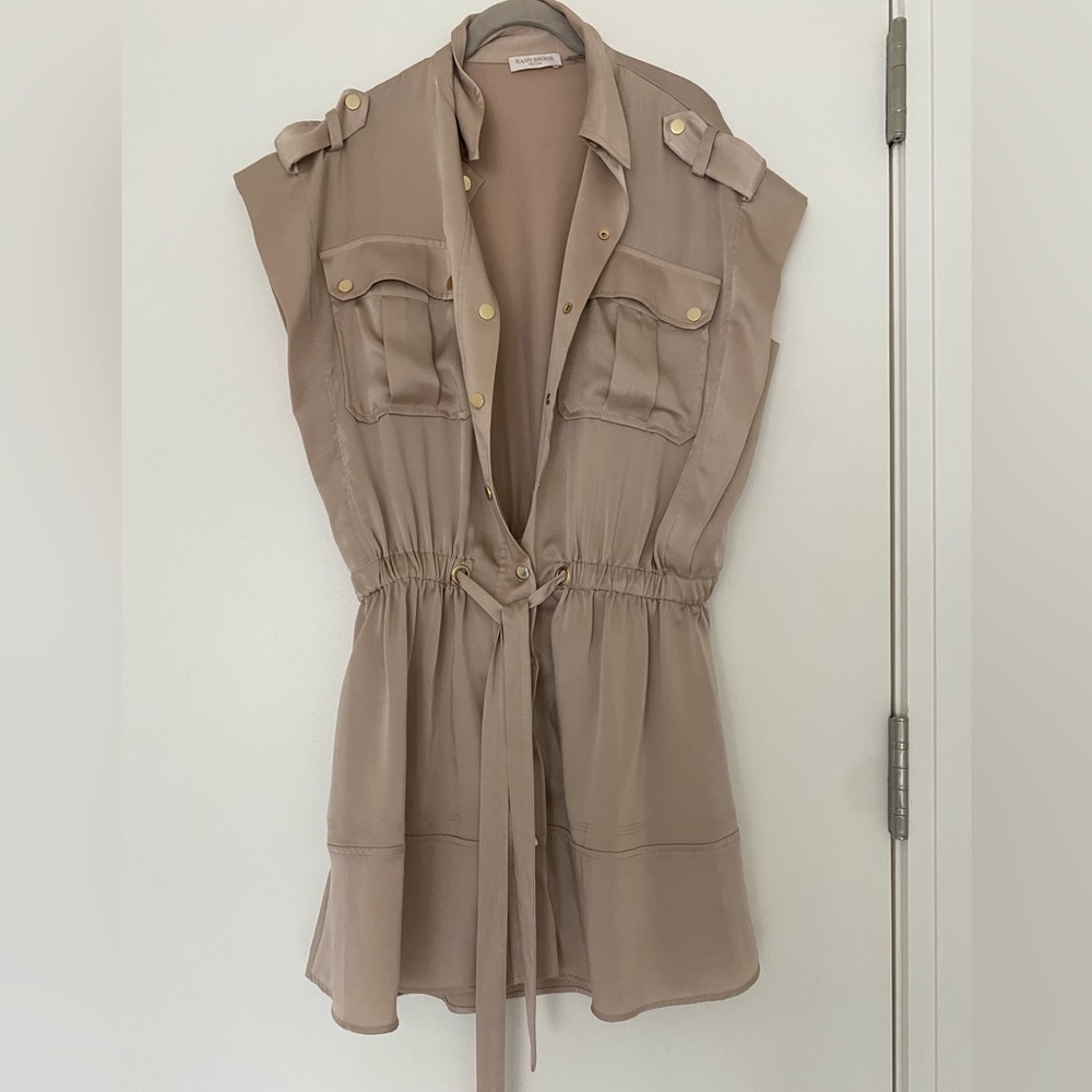 Ramy Brook Tan Button Down Mini Dress